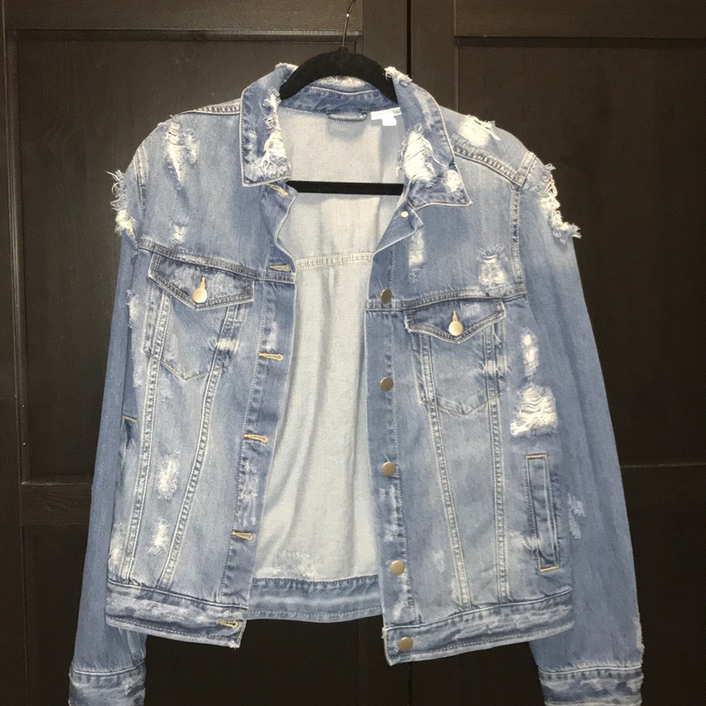 NWT BP Distressed Jean jacket